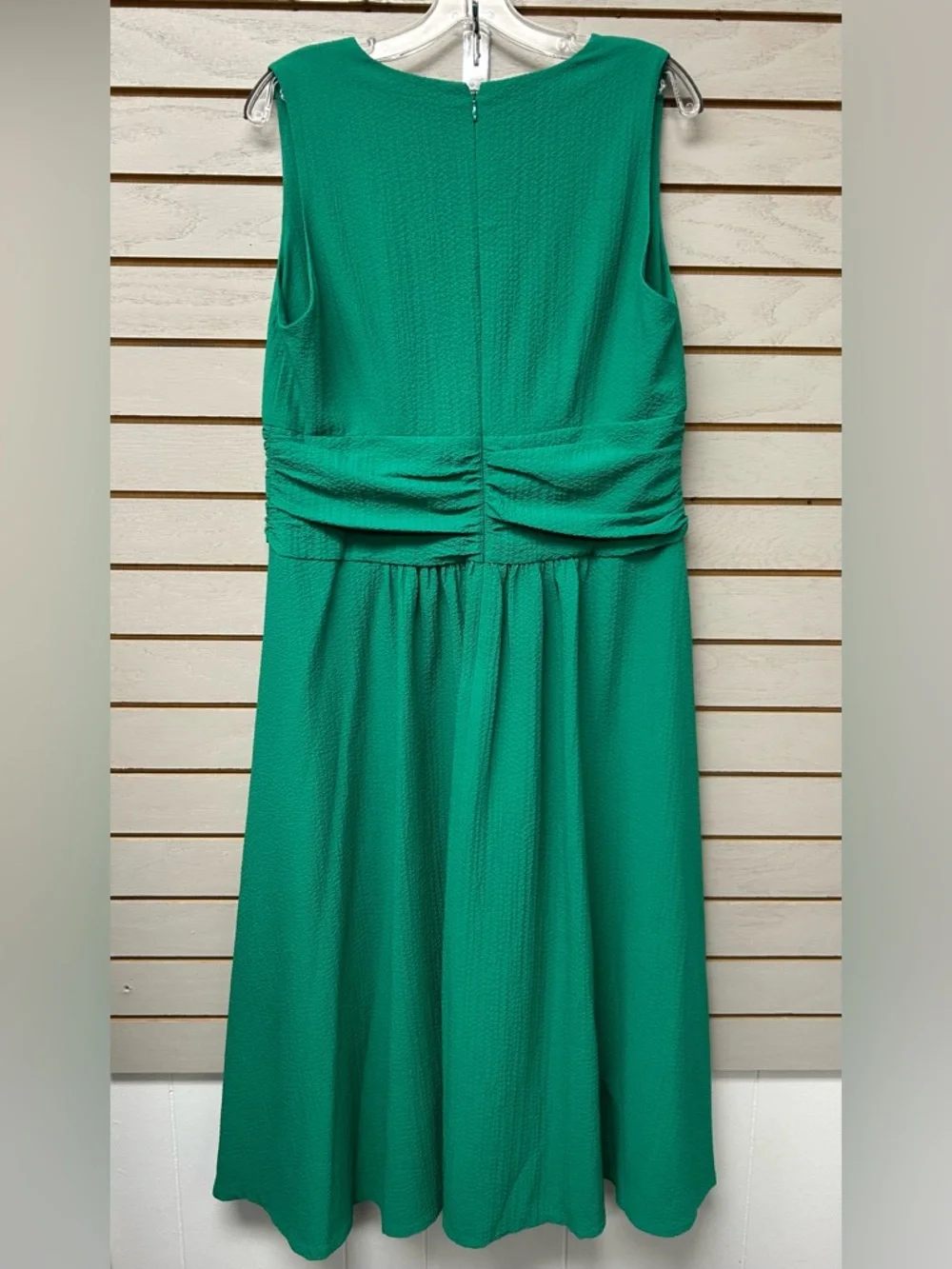 Calvin Klein Green V-Neck Knotted Waist Maxi Dress - Picture 6 of 7